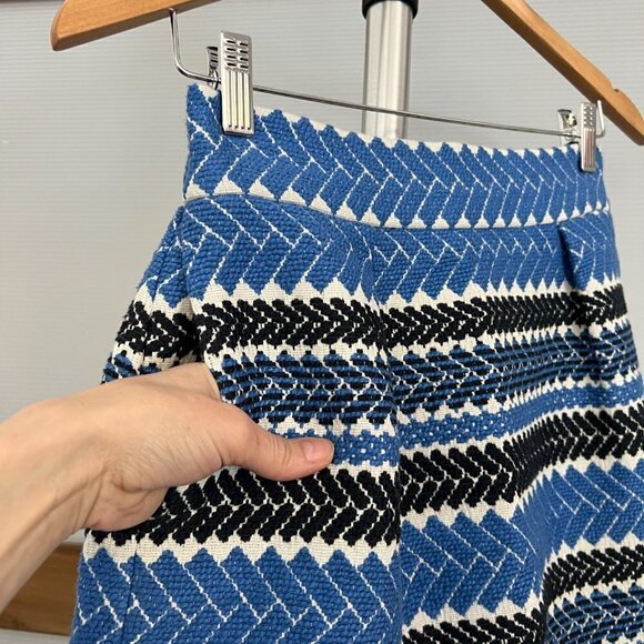 Anthro Nomad Norman Carper Textural Herringbone Stripe Mini Skirt POCKETS! Sz‎ S - Picture 5 of 14